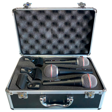 Microfono Prosound Pdm-30 Alambrico Con Estuche Set 3 Piezas